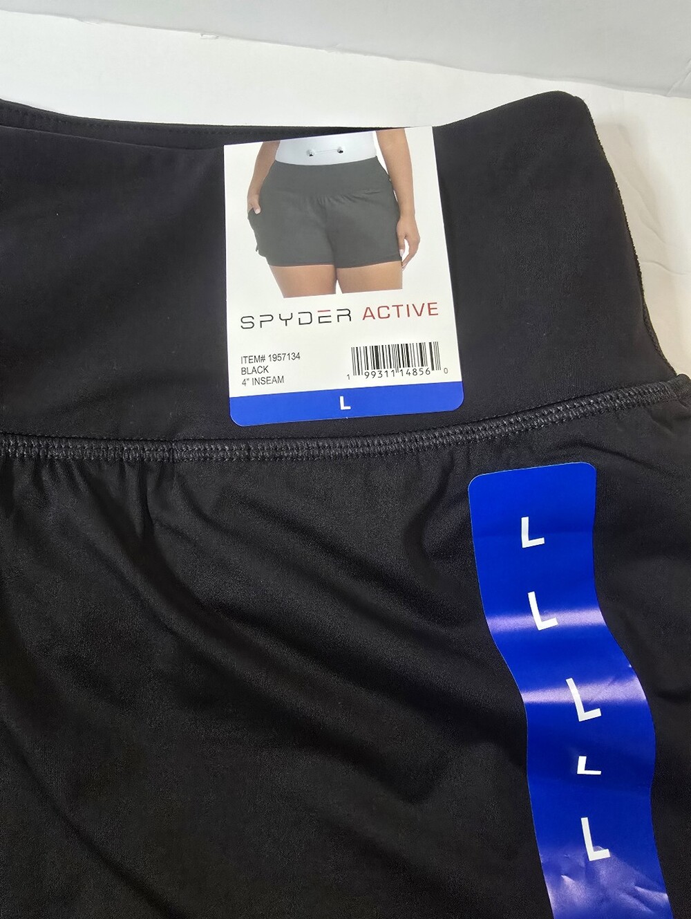 Spiderman Black Athletic Shorts with High Waistband - Picture 2 of 6
